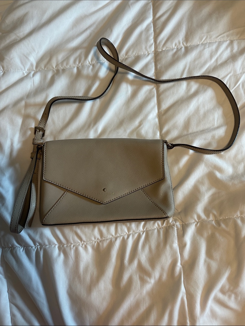 kate spade Taupe Envelope Crossbody Wallet
